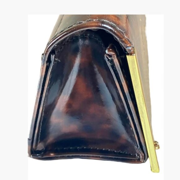 Tory Burch Tortoiseshell Sunglasses Eyeglasses Case With Gold-Tone Trim EUC - Picture 7 of 7